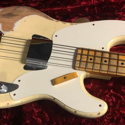 2022 Fender 55 Precision Bass Relic Custom Shop - Authorized Dealer - Only 8.7lbs Vintage White - SAVE! image 1