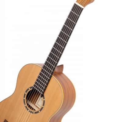 Ortega R122L-3/4 Family Series Cedar Top Mahogany Neck 3/4-Size Nylon 6-String Classical Acoustic Guitar w/Gig Bag For Left Hand Player image 7