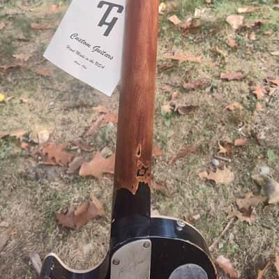 TG Custom Guitars Neil Young Tribute The Horse Old Black Les Paul Made from Old Growth Barn Wood from 1880 Serial # 002 image 9