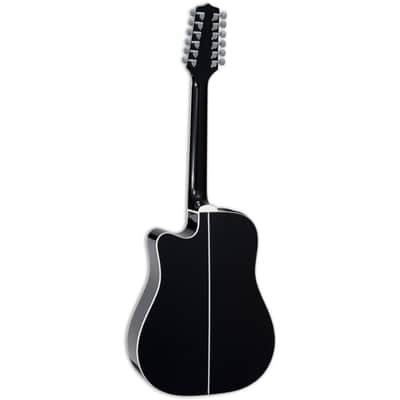 Takamine GD38CE 12-String Dreadnought Acoustic Electric Guitar - Black image 3
