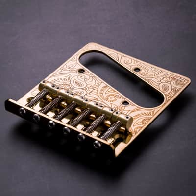 TL Paisley Hardware Kit (Tele/Telecaster Bridge & Plates / Engraved) image 5