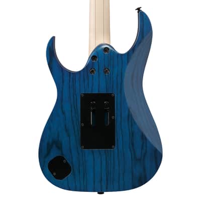 Used Ibanez RG653DX RG Prestige Electric Guitar - Transparent Deep Blue Flat image 7