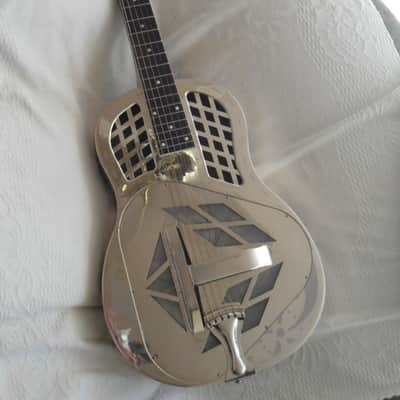 1937 National ''Exploding Palm Tree'' Tricone Square Neck Resonator Guitar image 6