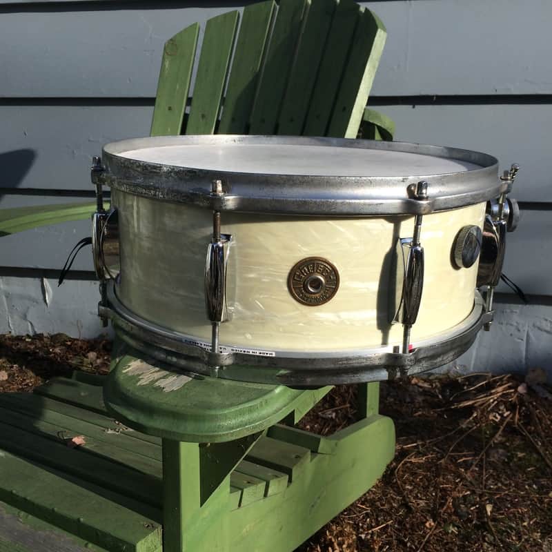 Gretsch 4157 Broadkaster Narrow 14x5" 8-Lug Snare Drum with Round Badge image 1