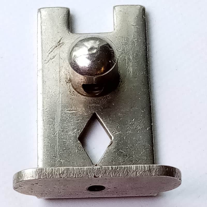 Slingerland 3Point 1950-8 Radio King Throw-Off/Strainer Slide Plate Nickel Three image 1