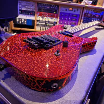 RARE 1988 Jackson USA Custom Shop Limited Edition Lava Crackle American Super Strat Pre-Fender Signed Guitar image 1
