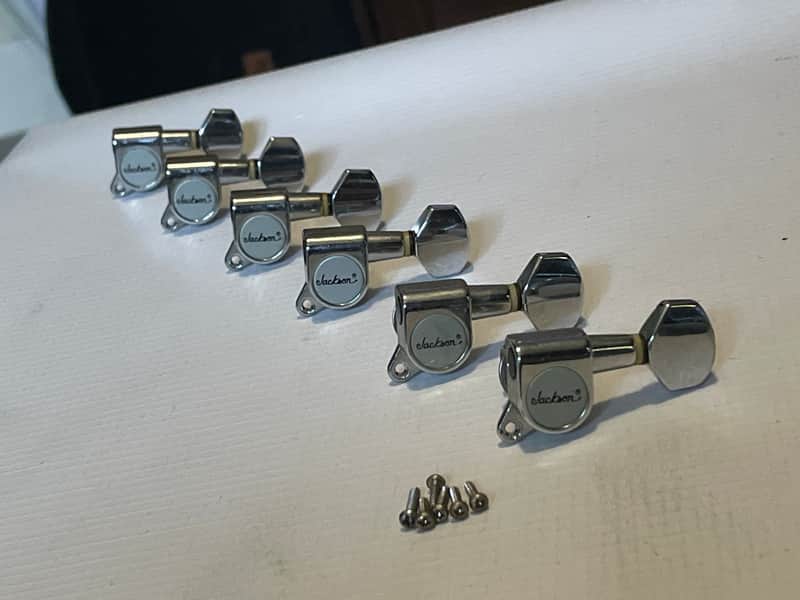 2000's Jackson Dinky Guitar Chrome Jin Ho Korea Tuners Tuning Pegs 6 In Line image 1