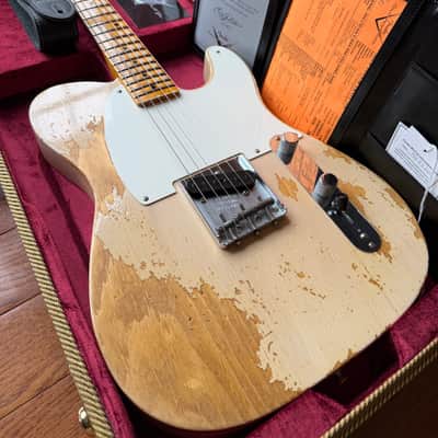 2024 Fender Custom Shop Esquire Telecaster 50s Limited Edition Super Heavy Relic - Aged White Blonde image 1