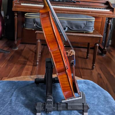 Revived Vintage French Workshop Fiddle A. Dubel Labeled 4/4 Violin Strad Copy Ca. 1920s w/ Old Case and New Brazilwood Bow image 4