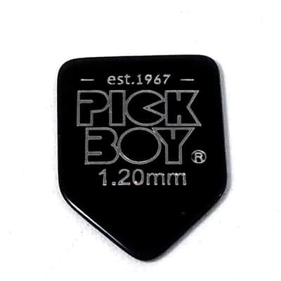 Pickboy Guitar Picks 10 Pack  Home Plate Shape Black Cellullose 1.20mm image 2