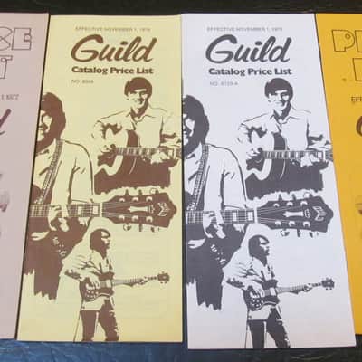 Vintage Guild Guitar Price Lists Lot of 9 1969-1980 image 2