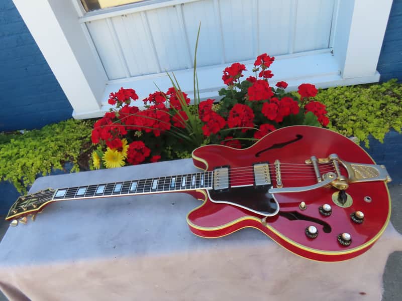 GIBSON ES-355-TD-SV 1966 CHERRY BIGSBY 1 OWNER ORIGINAL LEFT HANDED AMAZING! image 1