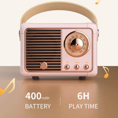 Retro Bluetooth Speaker-Yellow image 20