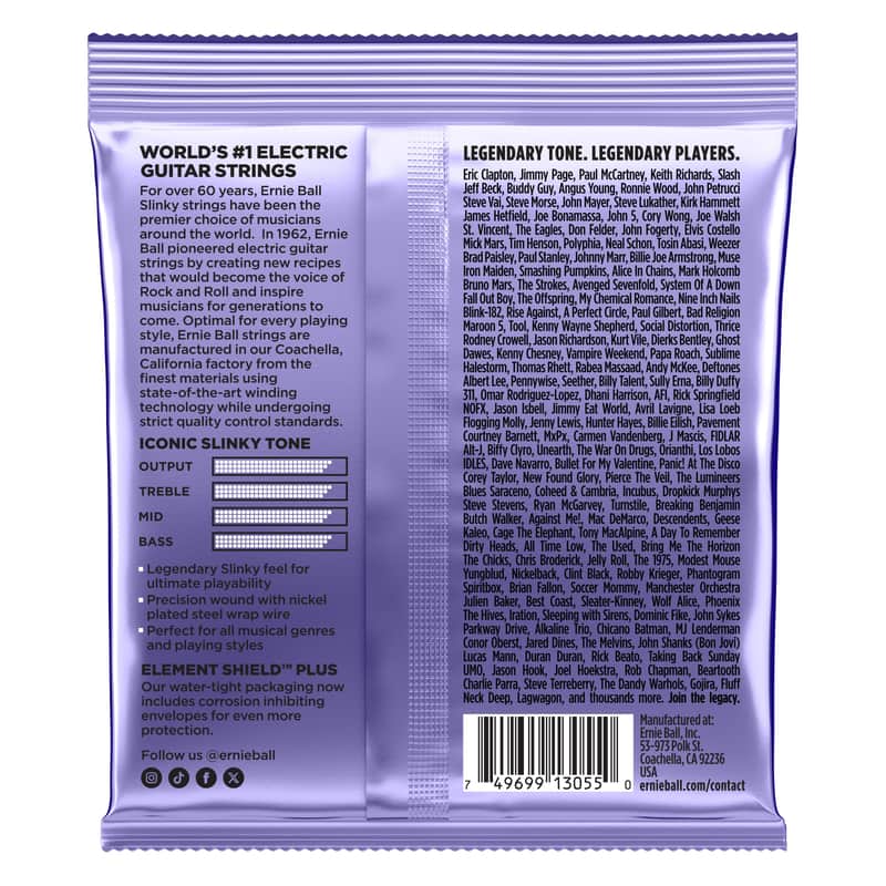 Ernie Ball EB2219 09,5-48 Silky Slinky - Electric Guitar Strings image 1
