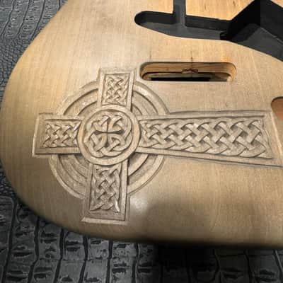 Strat body carved by McMahon Artistry Infinity Cross - Nitrocellulose image 6