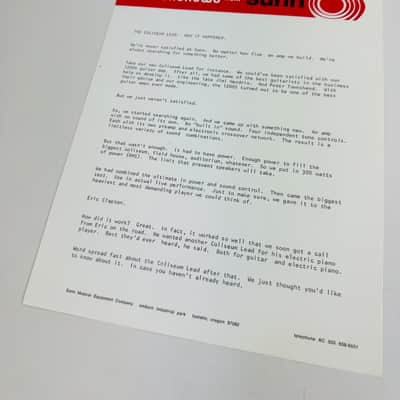 Sunn Coliseum Lead & Coliseum Bass Dealer Promotion Pack 1971 image 11