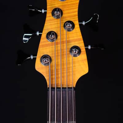 Yamaha TRBX605FM 5-String Electric Bass Guitar, Matte Amber image 9