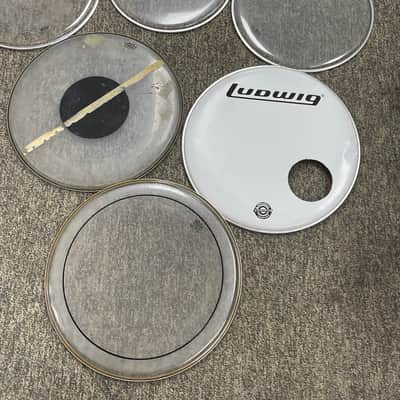 SET OF 10 USED Drum Heads• DIFF sizes • DIFF BRANDS image 2