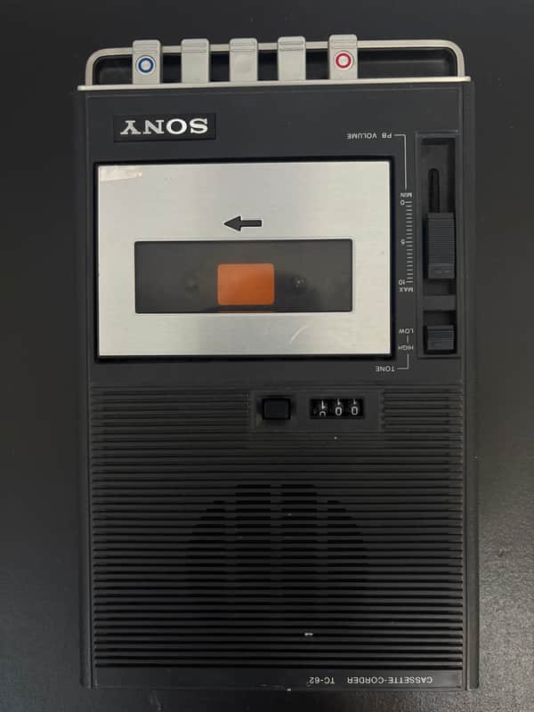 Vintage Sony TC-62 Cassette-Corder Portable Tape Recorder Made in Japan c.1974 image 1