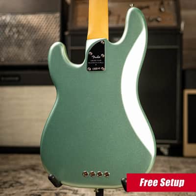 Fender American Professional II Precision Bass - Mystic Surf Green with Hardshell Case image 2