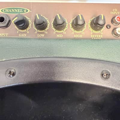 Crate CA15 Acoustic Amplifier 15W Dual Channel with Reverb late ’90s / early 2000s - Green Tolex image 5