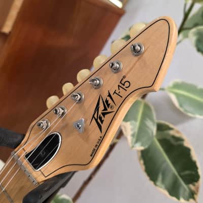 1982 Peavey T-15 MADE IS USA T15 Natural Ash RARE Original Molded Hard Case American Vintage 80s 1980's Electric Guitar image 1
