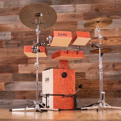 LOOTA PERFORMER 5 PIECE DRUM KIT, WILD CHERRY, WITH RIGHT FOOT PEDAL image 3