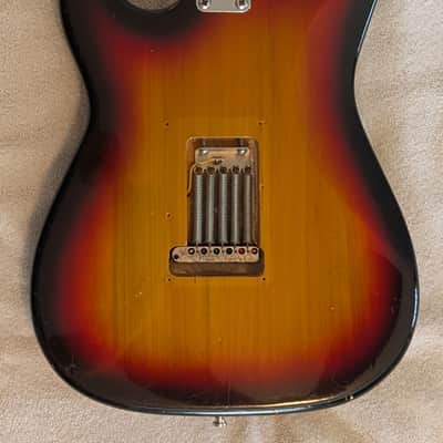 Vintage 1970's Aria (MIJ) Strat Body & Neck (Sunburst, maple neck w/rosewood fret board) image 12