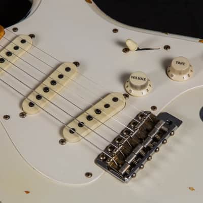 Fender Custom Shop Masterbuilt Kyle McMillin 1958 Stratocaster Journeyman Relic Aged White Blonde 2023 -Mint image 7
