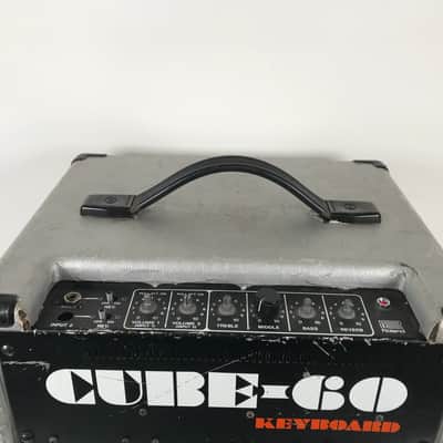 Vintage Roland Cube 60 Keyboard Amplifier Amp Silver w/ Cover CK-60 image 8
