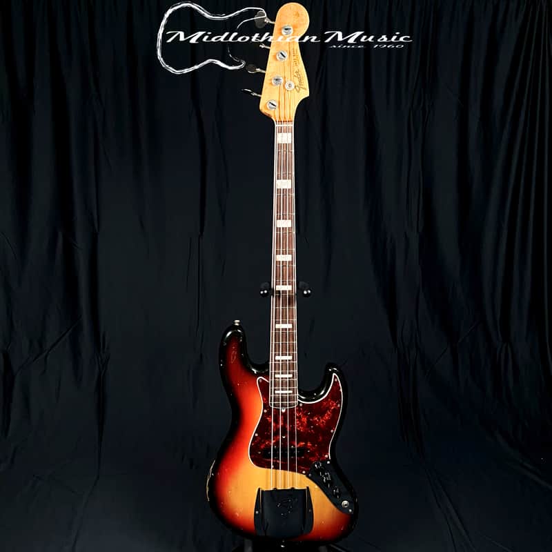 Fender 1966 Vintage USA 4-String Jazz Bass - Sunburst Gloss Finish w/Case USED image 1