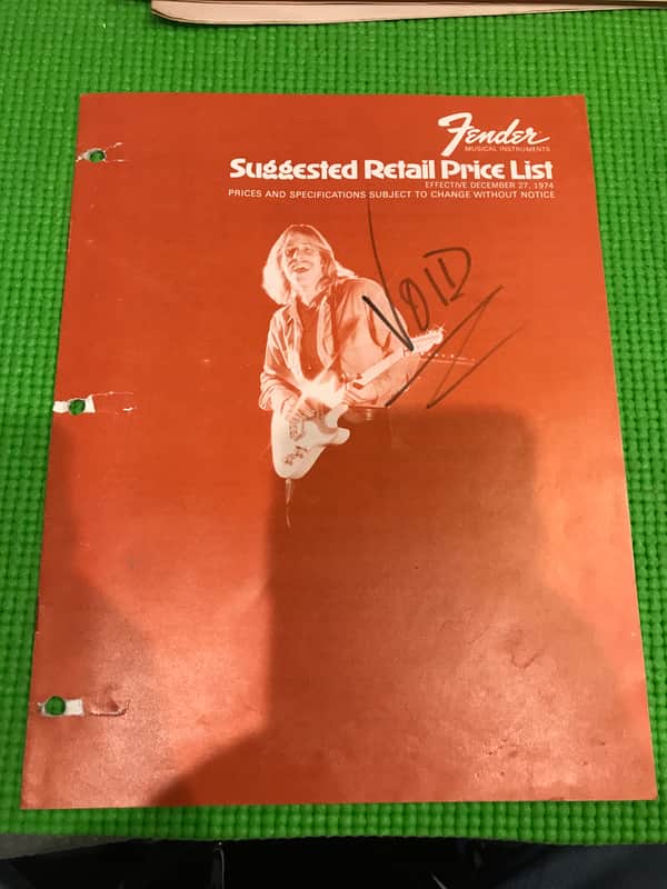 1974 Fender Price List image 1