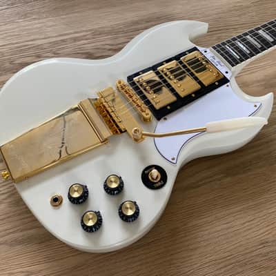 Epiphone Les Paul Custom SG - White image 3