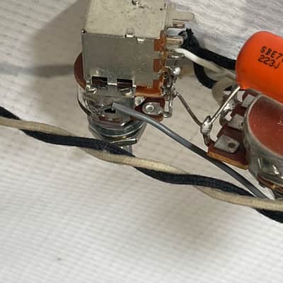 2000's Fender Upgraded Stratocaster Guitar Electronics Wiring Harness Seymour Duncan Liberator, Orange Drop Capacitor image 13