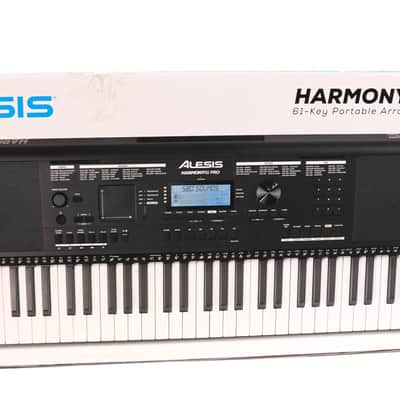 Alesis Harmony 61 Pro 61-Key Portable Arranger Keyboard with Adjustable Response and Sound Library with Play-Along Songs and Rhythms