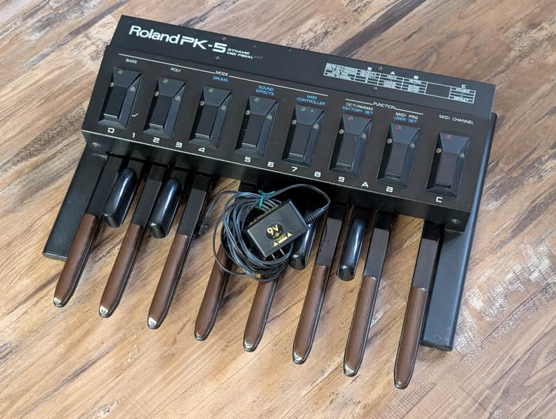 Roland PK-5 Bass Dynamic MIDI Pedal Keyboard Battery Powered Great Shape W/PSU image 1