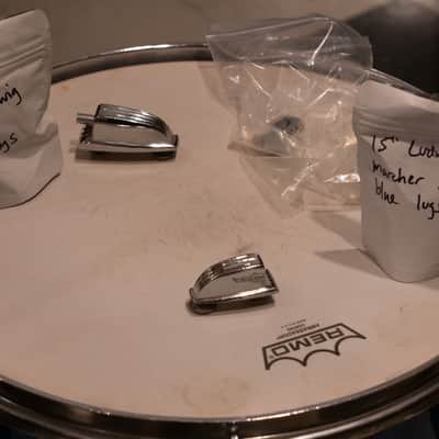 Ludwig 12/15/18" Mixed Era Drum Set - 1960s Blue Sparkle image 22