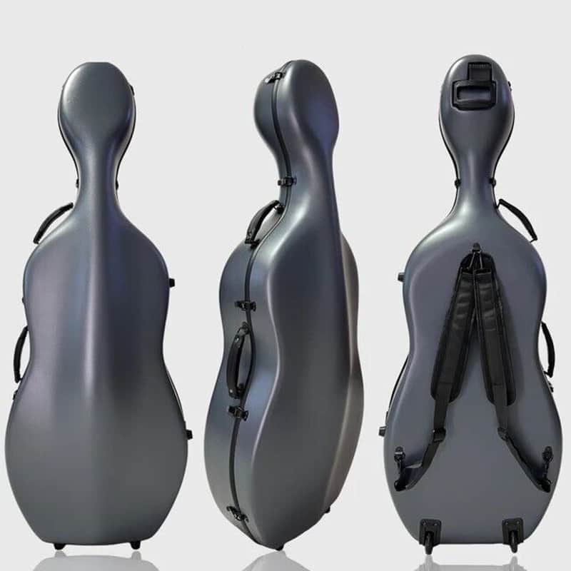Advance 4/4 Cello Case Carbon Fiber Cello Box Carry for cello dull polish gray image 1