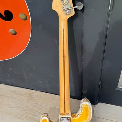 Fender Precision Bass 1975 - beat sweet See-Thru Blonde w/a set of hot P-J EMG pickups. image 9