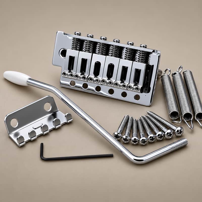 6-String Guitar Tremolo Bridge Saddle Tailpiece for Stratocaster ST SQ Electric Guitar – Replacement Bridge Hardware & Accessories imagen 1