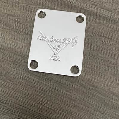 Fender Masterbuilt Custom Shop Neck Plate Masterbuilder Cruz era 2000 Chrome image 1