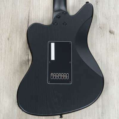 ESP LTD AW-XJ7 Baritone EverTune 7-String Guitar, Macassar Ebony Fretboard, Black Open Grain Satin image 7