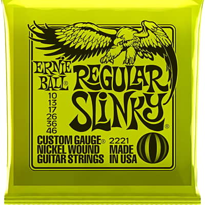 Ernie Ball 2221 Regular Slinky Nickel Electric Guitar Strings, 10-46 image 1