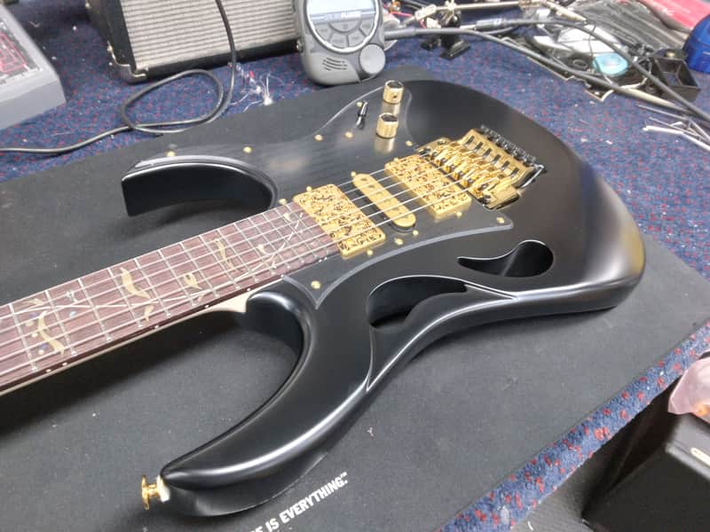 Ibanez PIA3761 Steve Vai Signature in Onyx Black Lightly Blemished Floor Model! image 1