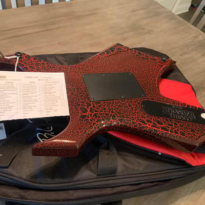 2022 B.C. Rich Limited Edition Stranger Things "Eddie's" Warlock Red Crackle image 8
