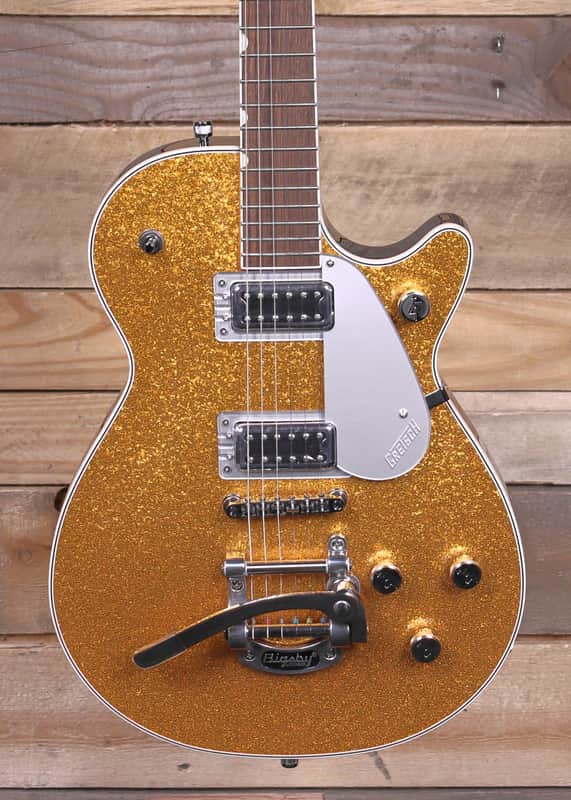 Gretsch G5230T Electromatic Sparkle Jet FT Single-Cut Gold Sparkle w/ Bigsby image 1