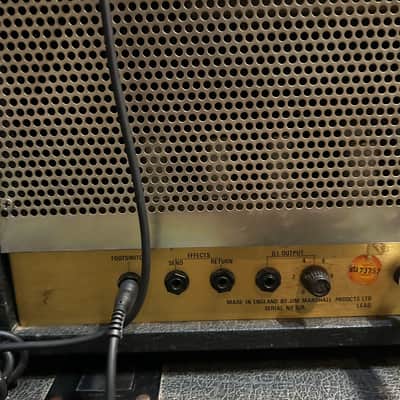Marshall JCM 800 Lead Series Model 2205 2-Channel 50-Watt Head 1982 - With Reverb and channel switch pedal  - Black image 5