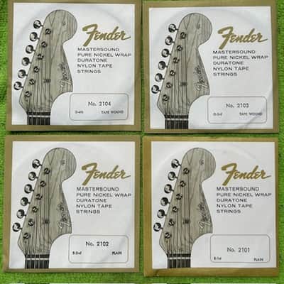 Fender #2100 Set: Spanish Guitar Nylon Tape Wound Strings Late 1960's - Black image 4