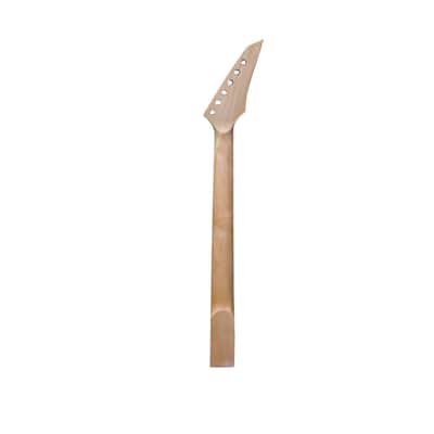 Reverse Headstock 24 Fret Guitar Neck – 25.5" Scale Maple on Maple, Bolt-On, Locking Nut Ready image 3