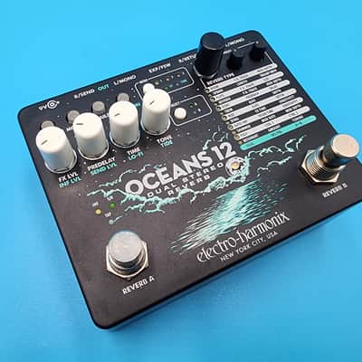 Electro-Harmonix EHX Oceans 12 Dual Stereo Reverb Guitar Effect Pedal Bass Plate image 8